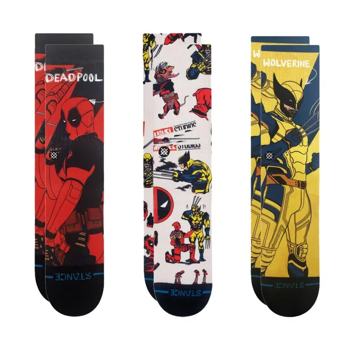 Deadpool X Stance Poly Crew Socks Set Multi MenWomen Stance Crew