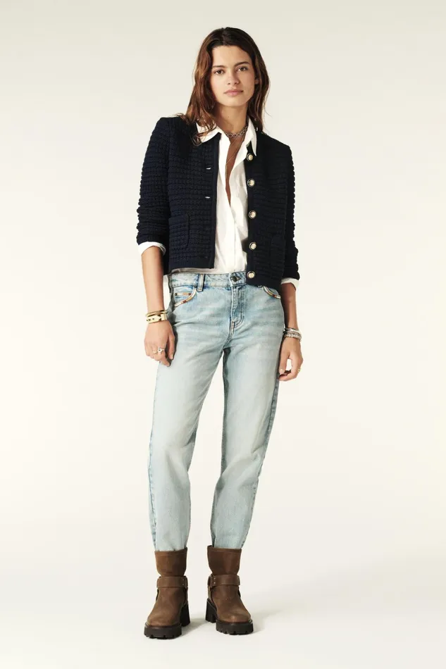 Decorative Knit Cardigan Gaspard OffWhite Women Baandsh Sweaters and Cardigans Decorative Knit Cardigan Gaspard OffWhite Women Baandsh Sweaters and Cardigans