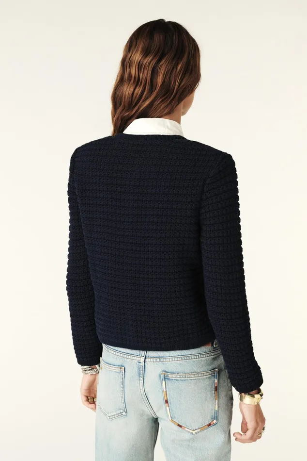 Decorative Knit Cardigan Gaspard OffWhite Women Baandsh Sweaters and Cardigans Decorative Knit Cardigan Gaspard OffWhite Women Baandsh Sweaters and Cardigans