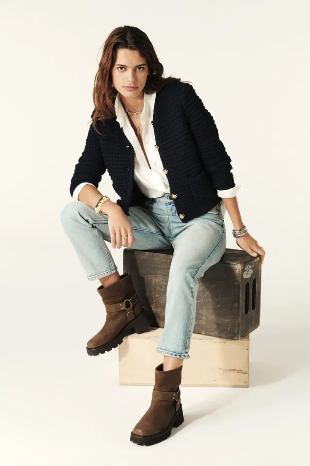 Decorative Knit Cardigan Gaspard OffWhite Women Baandsh Sweaters and Cardigans Decorative Knit Cardigan Gaspard OffWhite Women Baandsh Sweaters and Cardigans