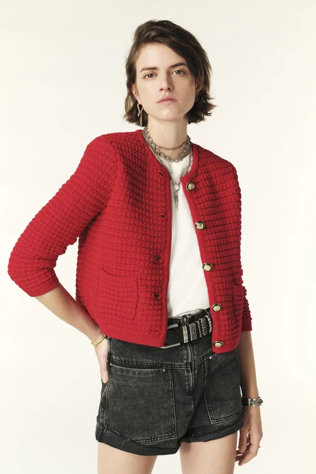 Decorative Knit Cardigan Gaspard OffWhite Women Baandsh Sweaters and Cardigans Decorative Knit Cardigan Gaspard OffWhite Women Baandsh Sweaters and Cardigans