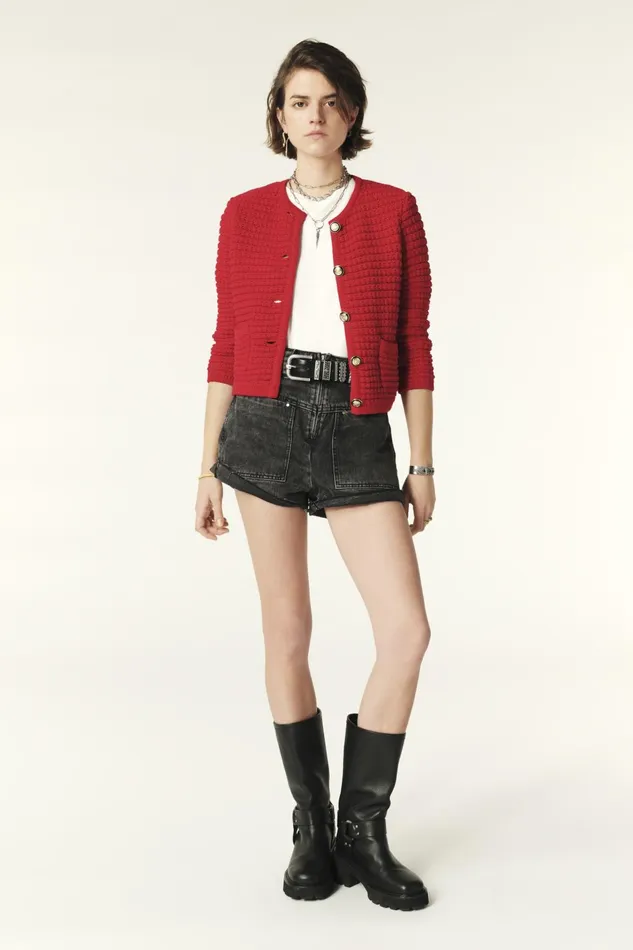 Decorative Knit Cardigan Gaspard OffWhite Women Baandsh Sweaters and Cardigans Decorative Knit Cardigan Gaspard OffWhite Women Baandsh Sweaters and Cardigans