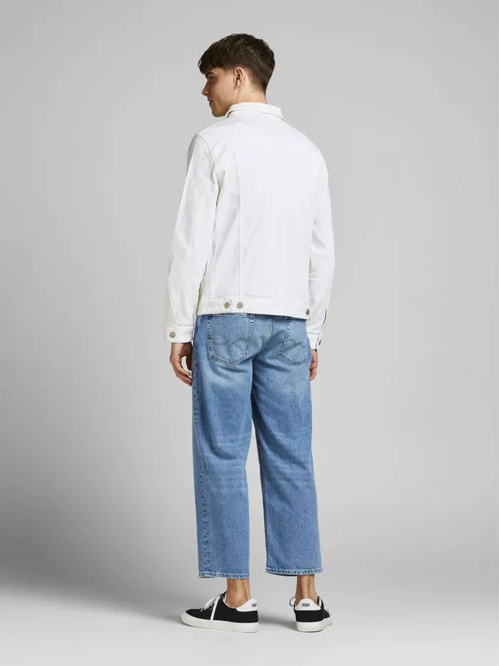 Denim Jackets JACK and JONES Mens ALVIN NA 400 DENIM JACKET White White