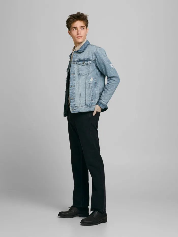 Denim Jackets JACK and JONES Mens JEAN NA 041 DENIM JACKET Blue Blue Denim