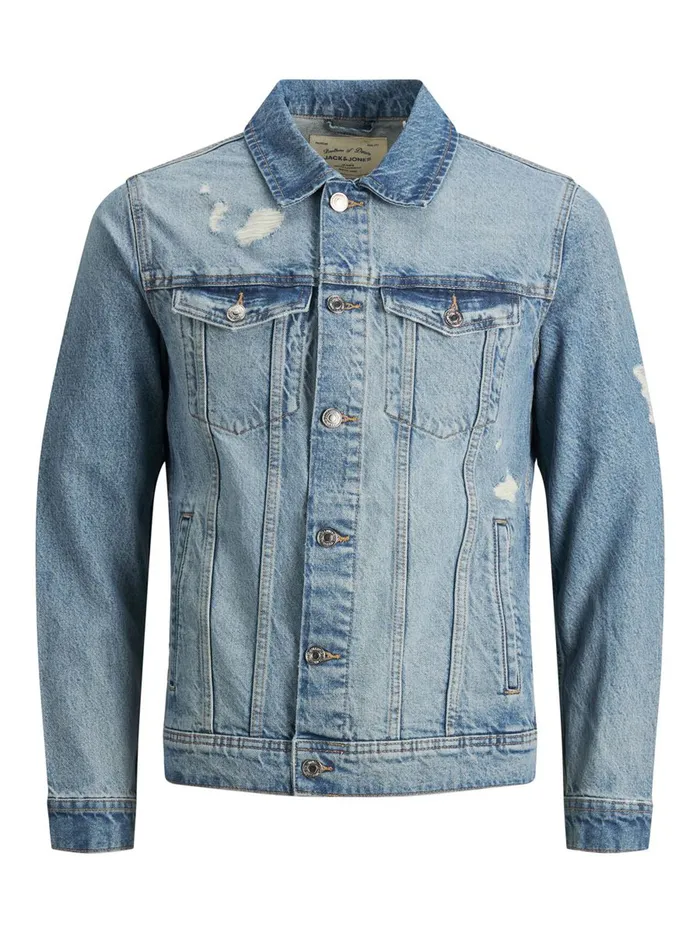 Denim Jackets JACK and JONES Mens JEAN NA 041 DENIM JACKET Blue Blue Denim