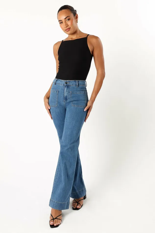 Denim Nico Wide Leg Jean Dark Blue 8211 Petal and Pup Women