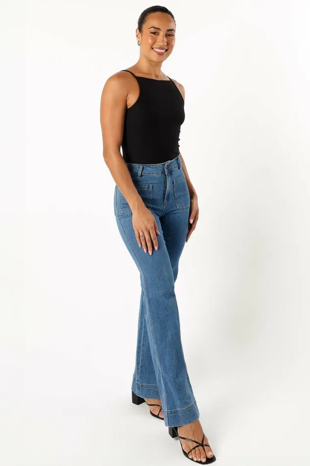 Denim Nico Wide Leg Jean Dark Blue 8211 Petal and Pup Women