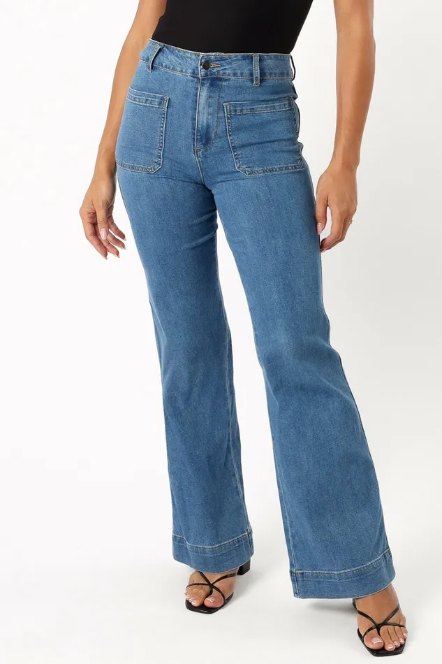 Denim Nico Wide Leg Jean Dark Blue 8211 Petal and Pup Women