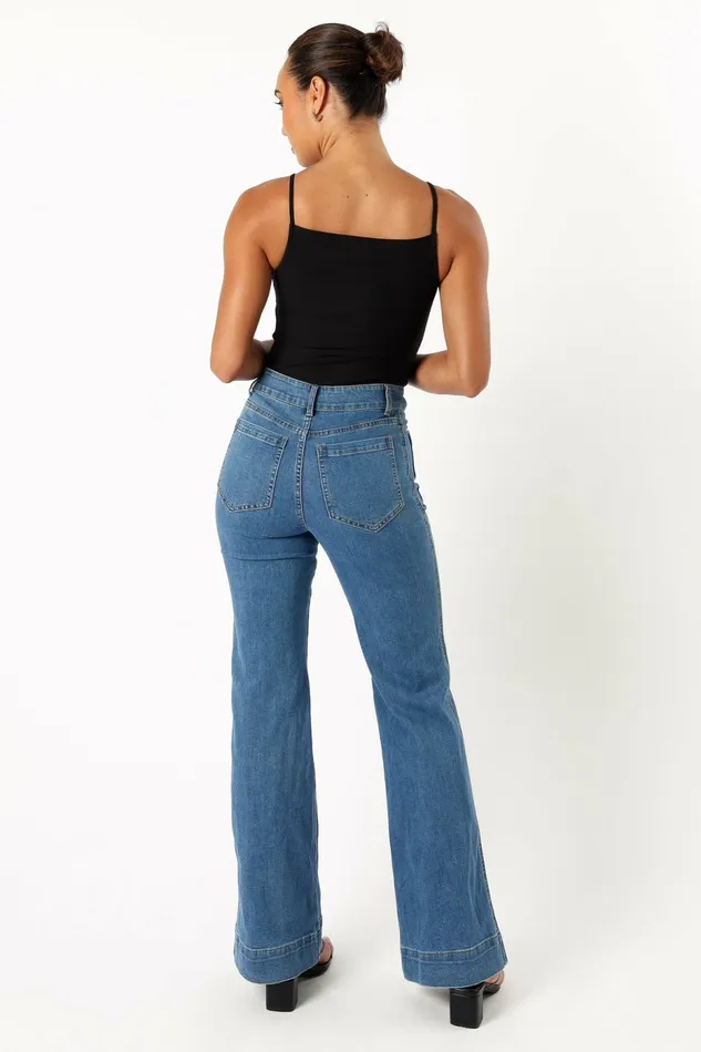 Denim Nico Wide Leg Jean Dark Blue 8211 Petal and Pup Women
