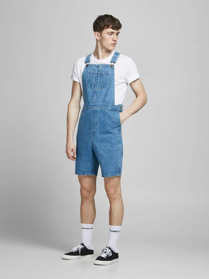 Denim Shorts JACK and JONES Mens CHRIS AM 256 DUNGAREES Blue Blue Denim For Sale Denim Shorts JACK and JONES Mens CHRIS AM 256 DUNGAREES Blue Blue Denim For Sale