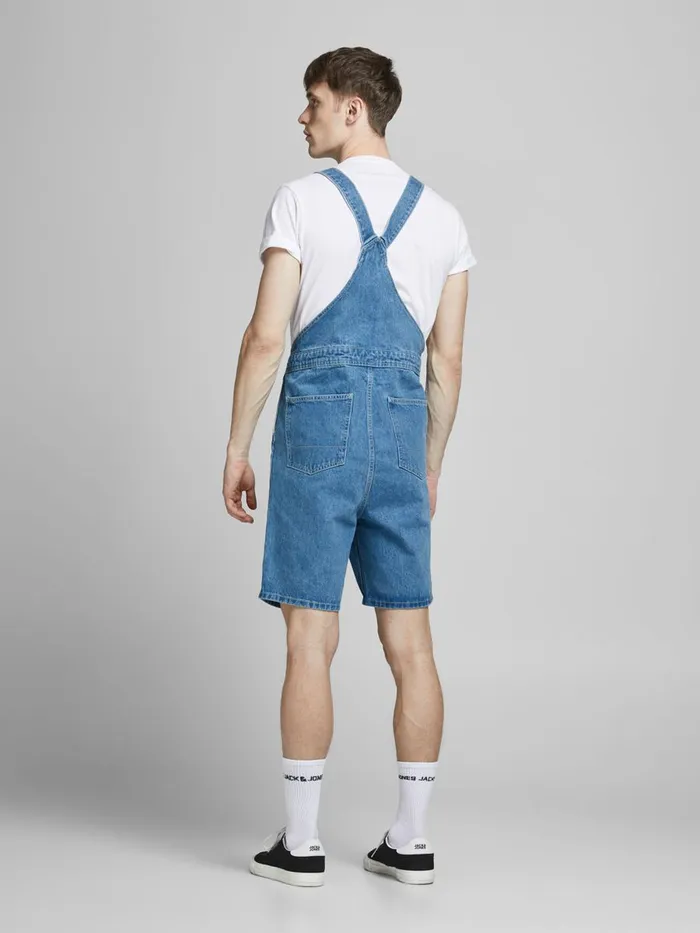 Denim Shorts JACK and JONES Mens CHRIS AM 256 DUNGAREES Blue Blue Denim For Sale