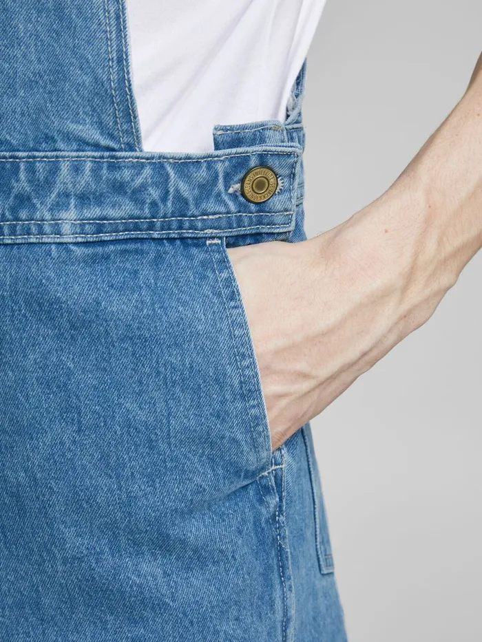 Denim Shorts JACK and JONES Mens CHRIS AM 256 DUNGAREES Blue Blue Denim For Sale