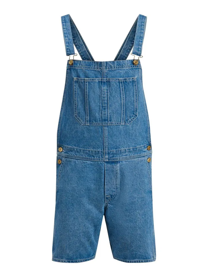 Denim Shorts JACK and JONES Mens CHRIS AM 256 DUNGAREES Blue Blue Denim For Sale