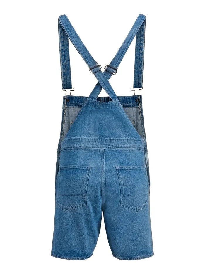Denim Shorts JACK and JONES Mens CHRIS AM 256 DUNGAREES Blue Blue Denim For Sale