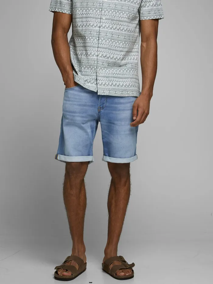 Denim Shorts JACK and JONES Mens RICK ICON GE 003 INDIGO KNIT DENIM SHORTS Blue Blue Denim On Sale Denim Shorts JACK and JONES Mens RICK ICON GE 003 INDIGO KNIT DENIM SHORTS Blue Blue Denim On Sale