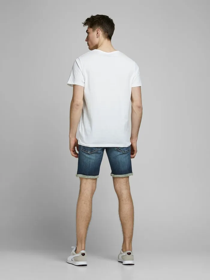 Denim Shorts JACK and JONES Mens RICK ORG JJ 057 50SPS DENIM SHORTS Blue Blue Denim For Sale