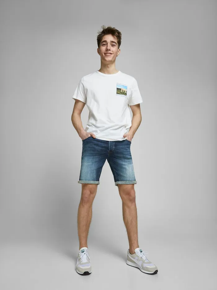 Denim Shorts JACK and JONES Mens RICK ORG JJ 057 50SPS DENIM SHORTS Blue Blue Denim For Sale