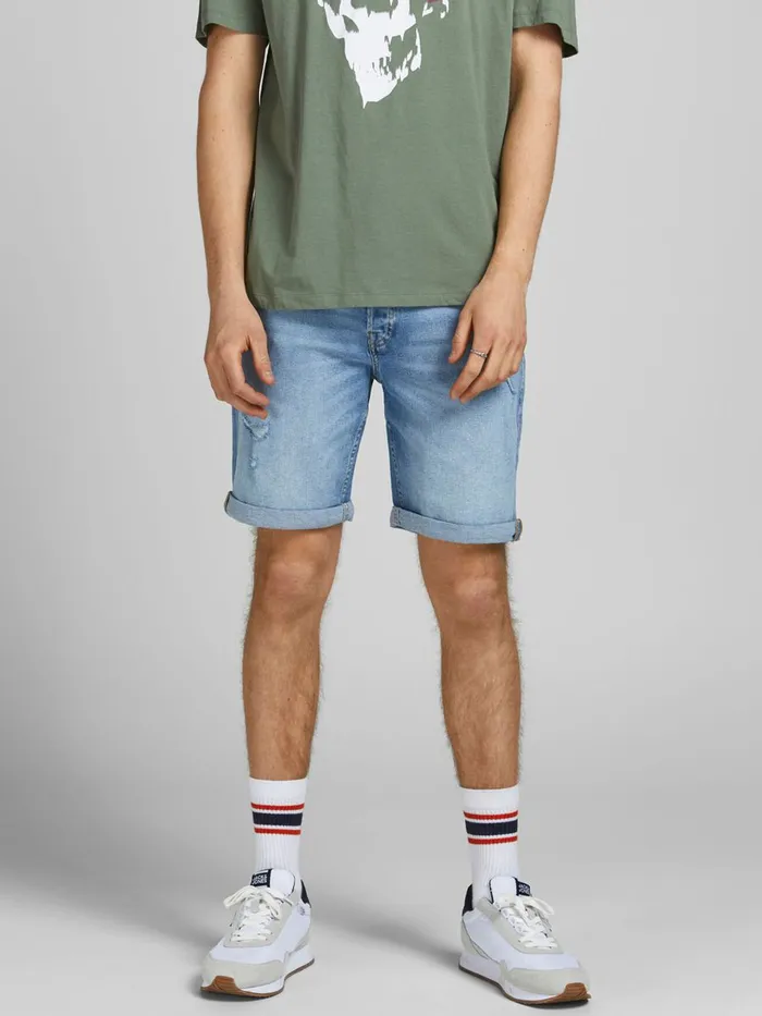 Denim Shorts JACK and JONES Mens RICK ORIGINAL NA 037 DENIM SHORTS Blue Blue Denim Gift for Friend Denim Shorts JACK and JONES Mens RICK ORIGINAL NA 037 DENIM SHORTS Blue Blue Denim Gift for Friend