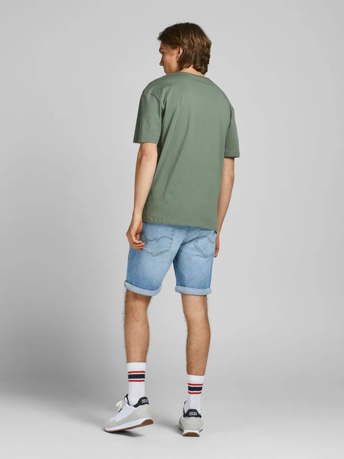 Denim Shorts JACK and JONES Mens RICK ORIGINAL NA 037 DENIM SHORTS Blue Blue Denim Gift for Friend