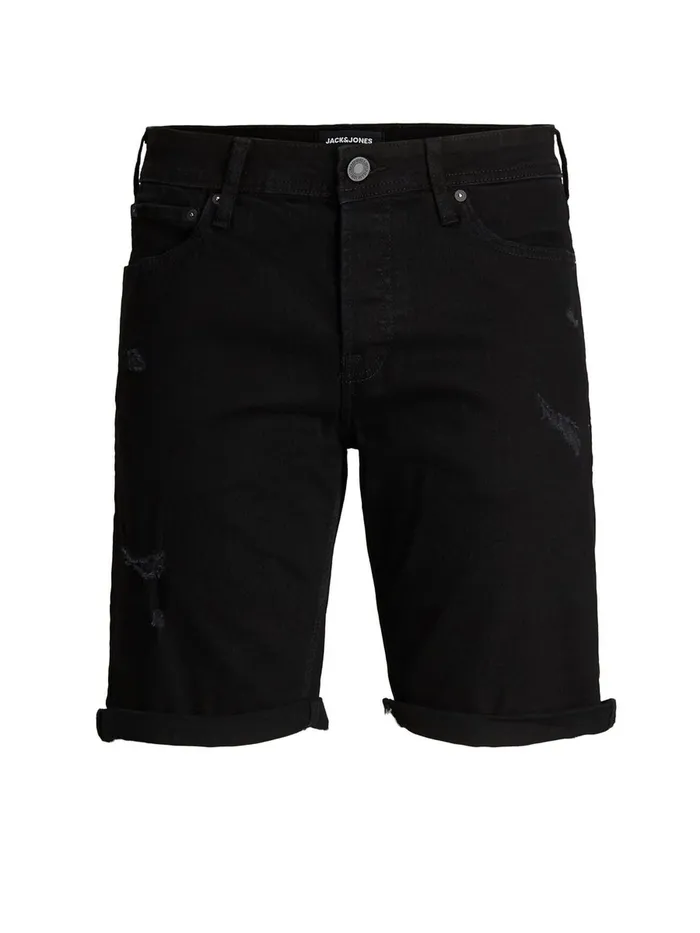Denim Shorts JACK and JONES Mens RICK ORIGINAL NA 042 DENIM SHORTS Black Black Denim Gift 4 You