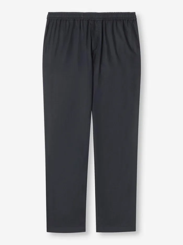 Derek Rose Casual Pants Men Trousers Harris Lyocell Cotton Navy