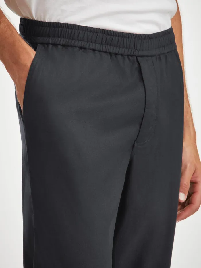 Derek Rose Casual Pants Men Trousers Harris Lyocell Cotton Navy