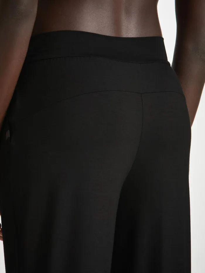 Derek Rose Casual Pants Women Track Pants Basel Micro Modal Stretch Black