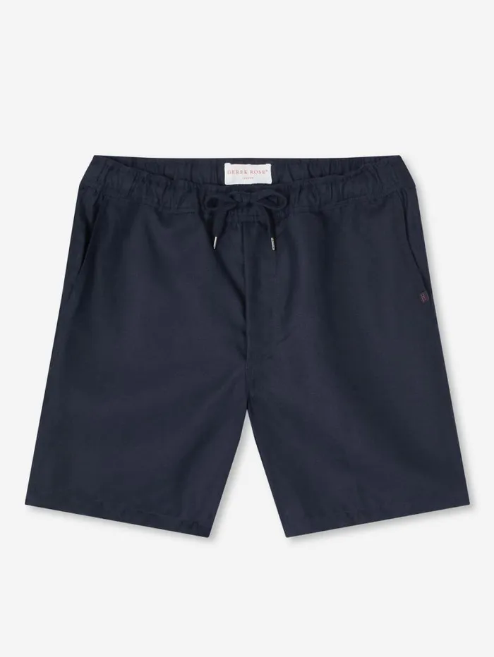 Derek Rose Casual Shorts Men Shorts Sydney 2 Linen Navy