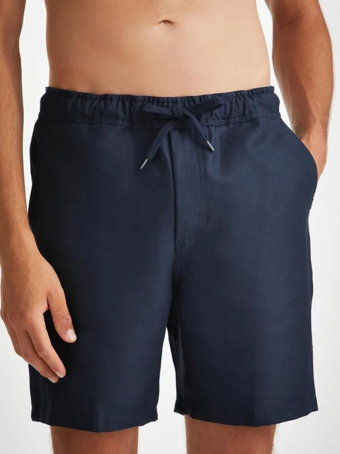 Derek Rose Casual Shorts Men Shorts Sydney 2 Linen Navy