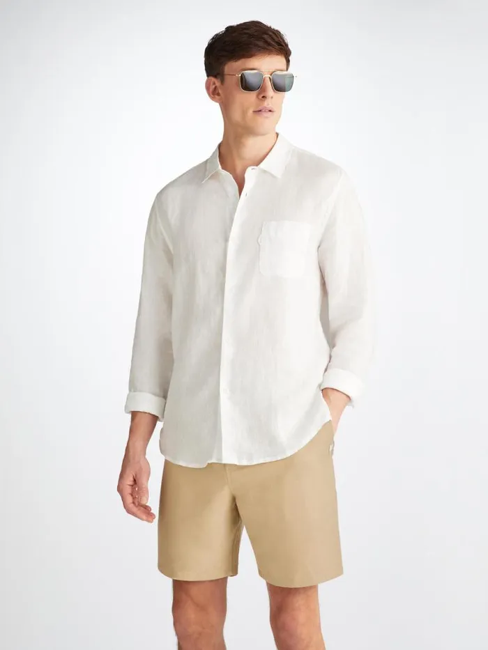 Derek Rose Casual Shorts Men Shorts Sydney Linen Sand