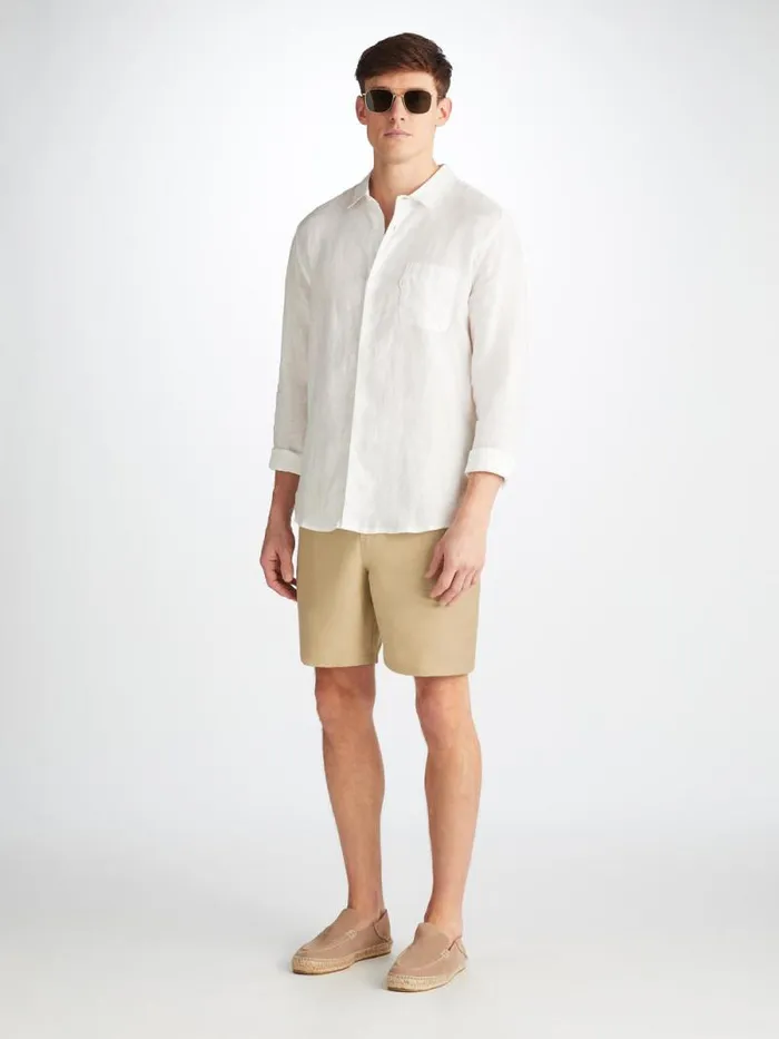 Derek Rose Casual Shorts Men Shorts Sydney Linen Sand