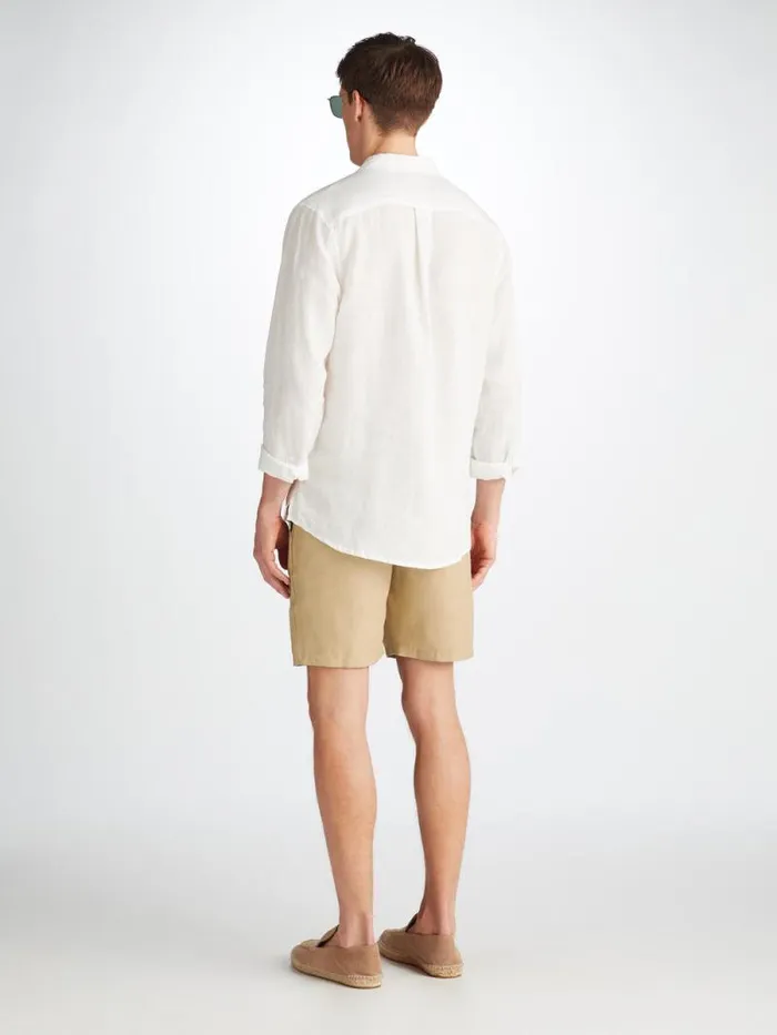 Derek Rose Casual Shorts Men Shorts Sydney Linen Sand