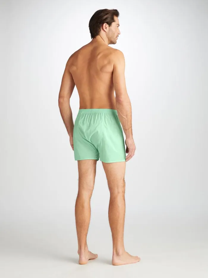 Derek Rose Classic Fit Boxer Shorts Men Classic Fit Boxers Amalfi Cotton Batiste Mint
