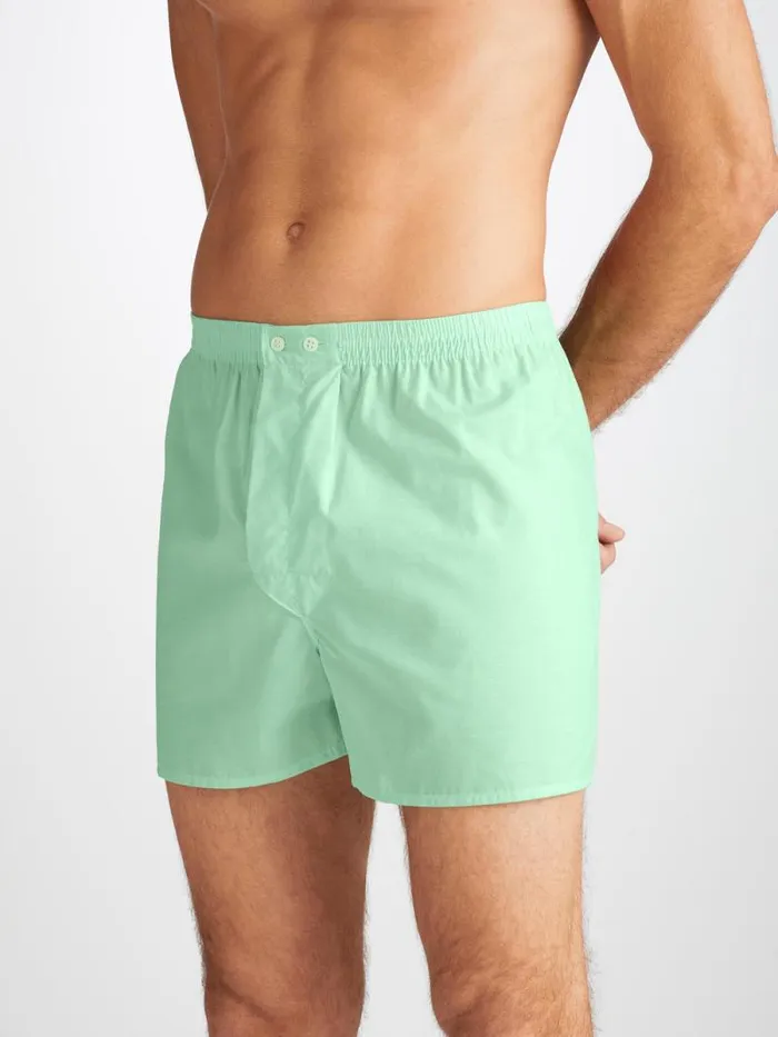 Derek Rose Classic Fit Boxer Shorts Men Classic Fit Boxers Amalfi Cotton Batiste Mint