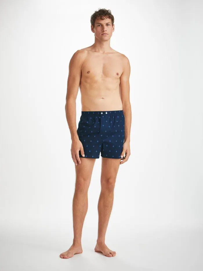 Derek Rose Classic Fit Boxer Shorts Men Classic Fit Boxers Nelson 98 Cotton Batiste Navy