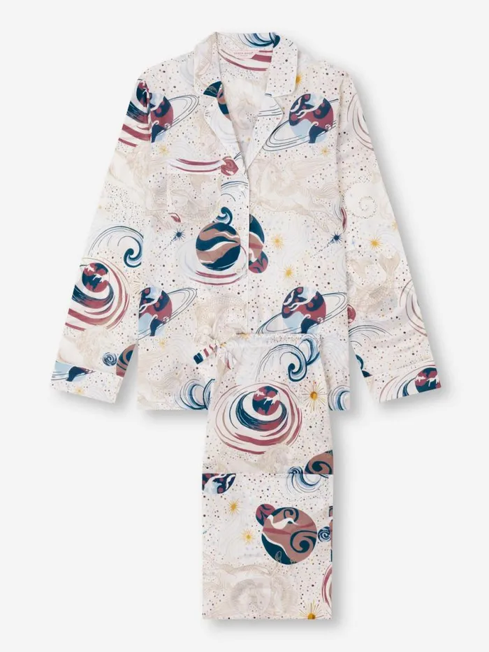 Derek Rose Cotton Pajamas Women Pajamas Ledbury 76 Cotton Batiste White