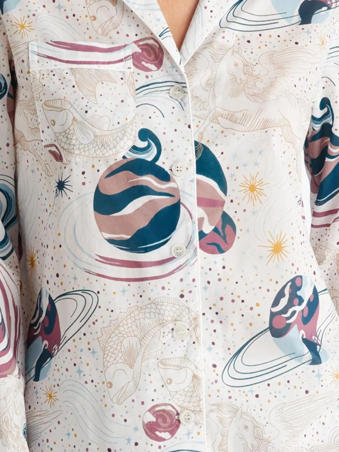 Derek Rose Cotton Pajamas Women Pajamas Ledbury 76 Cotton Batiste White