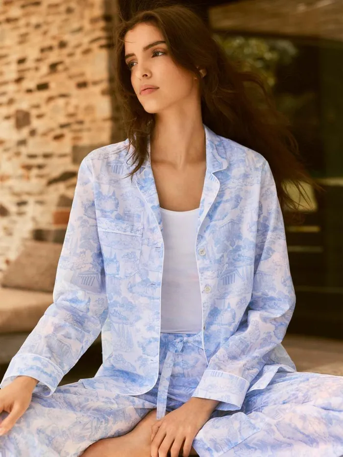 Derek Rose Cotton Pajamas Women Pajamas Ledbury 77 Cotton Batiste White