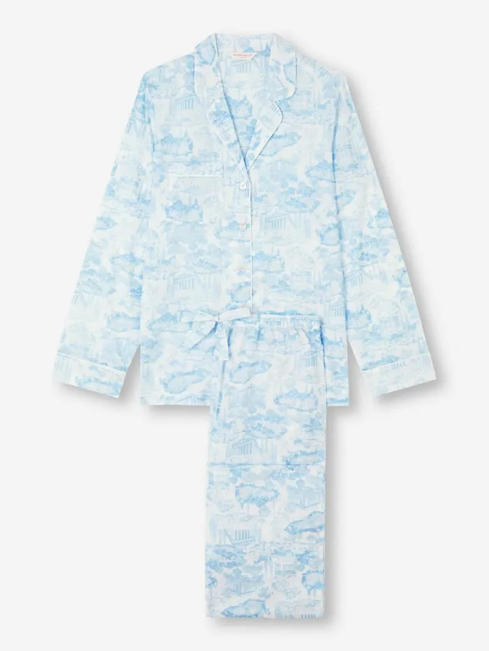 Derek Rose Cotton Pajamas Women Pajamas Ledbury 77 Cotton Batiste White