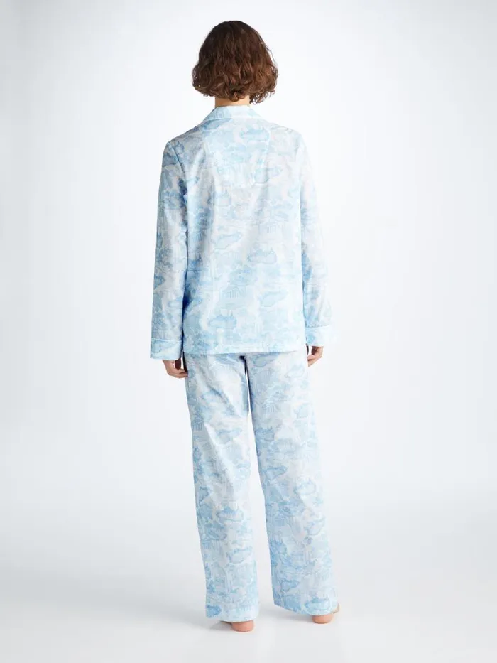 Derek Rose Cotton Pajamas Women Pajamas Ledbury 77 Cotton Batiste White
