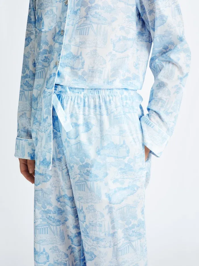 Derek Rose Cotton Pajamas Women Pajamas Ledbury 77 Cotton Batiste White