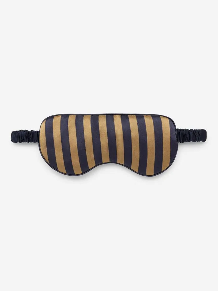 Derek Rose Eye Masks MenWomen Eye Mask Brindisi 107 Silk Satin Navy