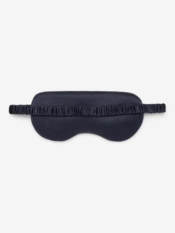 Derek Rose Eye Masks MenWomen Eye Mask Brindisi 107 Silk Satin Navy