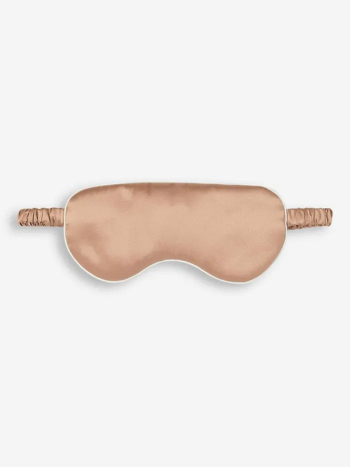 Derek Rose Eye Masks WomenMen Eye Mask Bailey Silk Satin Bronze