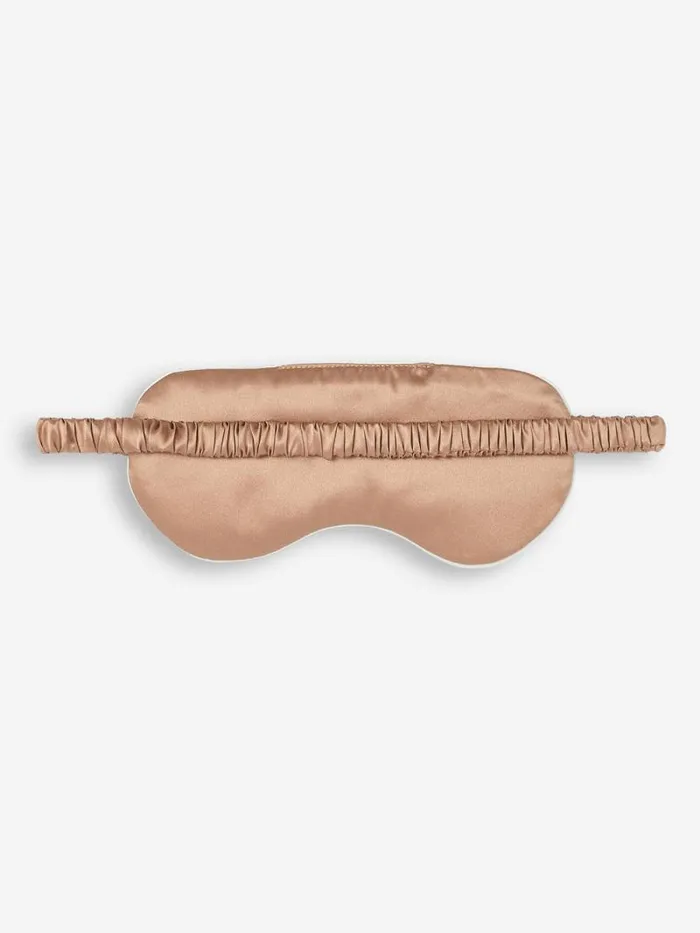 Derek Rose Eye Masks WomenMen Eye Mask Bailey Silk Satin Bronze