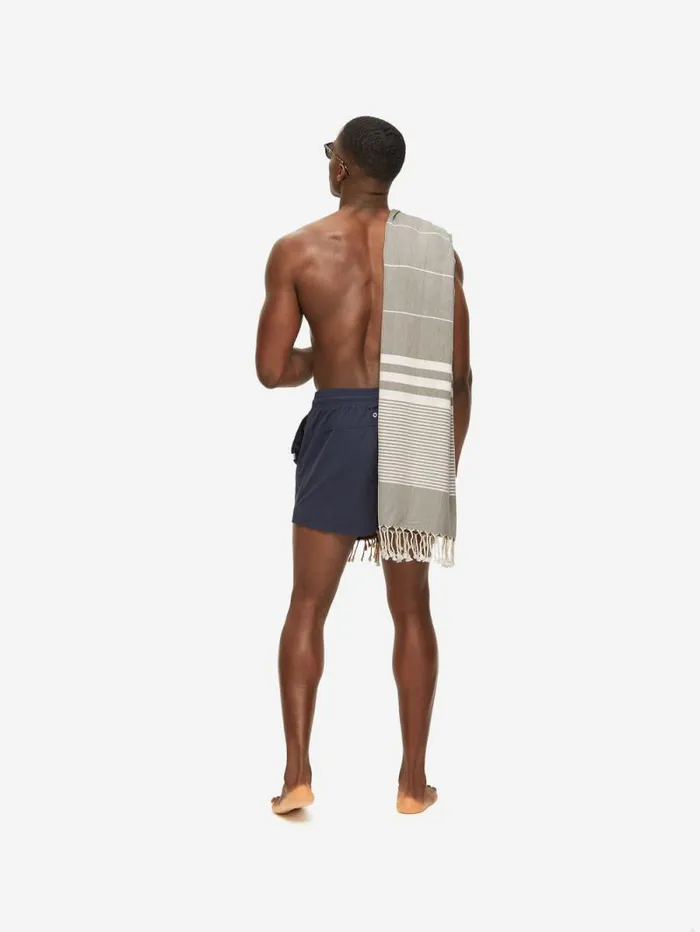 Derek Rose Hammam Towels MenWomen Hammam Towel Karinna Pure Cotton Silver