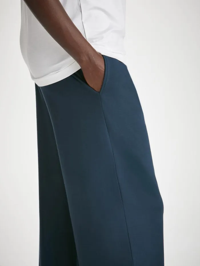 Derek Rose Lounge Pants Women Lounge Pants Basel Micro Modal Stretch Navy