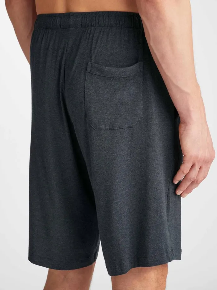 Derek Rose Lounge Shorts Men Lounge Shorts Marlowe Micro Modal Stretch Anthracite