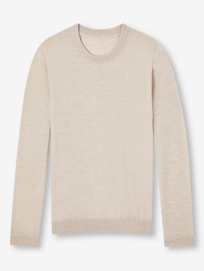 Derek Rose Merino Sweaters and Hoodies Men Sweater Orson Merino Wool Oat