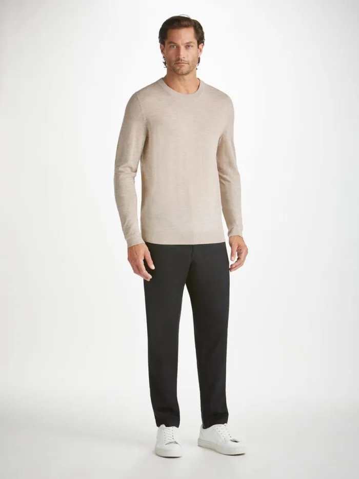 Derek Rose Merino Sweaters and Hoodies Men Sweater Orson Merino Wool Oat
